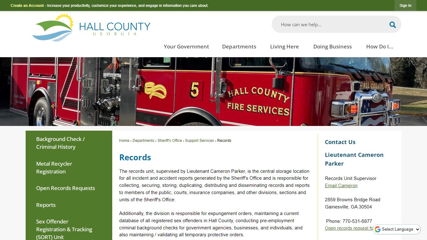 Records | Hall County, GA - Official Website