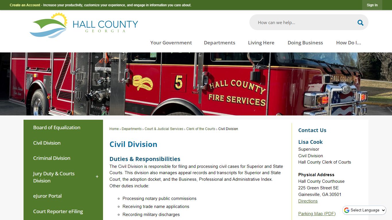Civil Division | Hall County, GA - Official Website